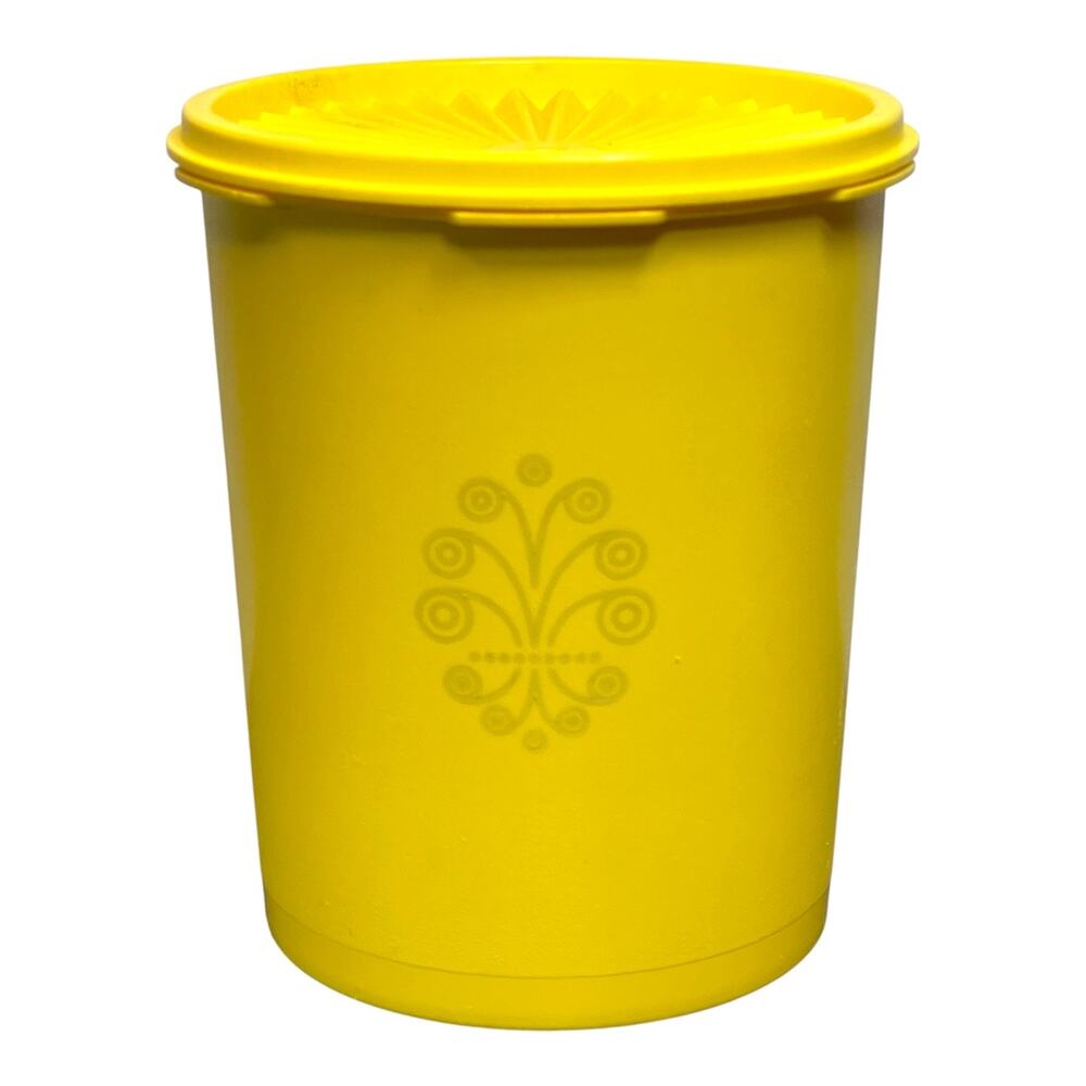 Vintage Tupperware Yellow Canister Container Servalier 809-6